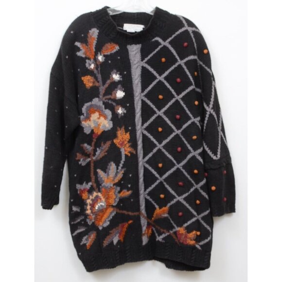 Vintage Jennifer Reed Too Hand Knitted Wool Sweater Plus Size 2X - Picture 1 of 8